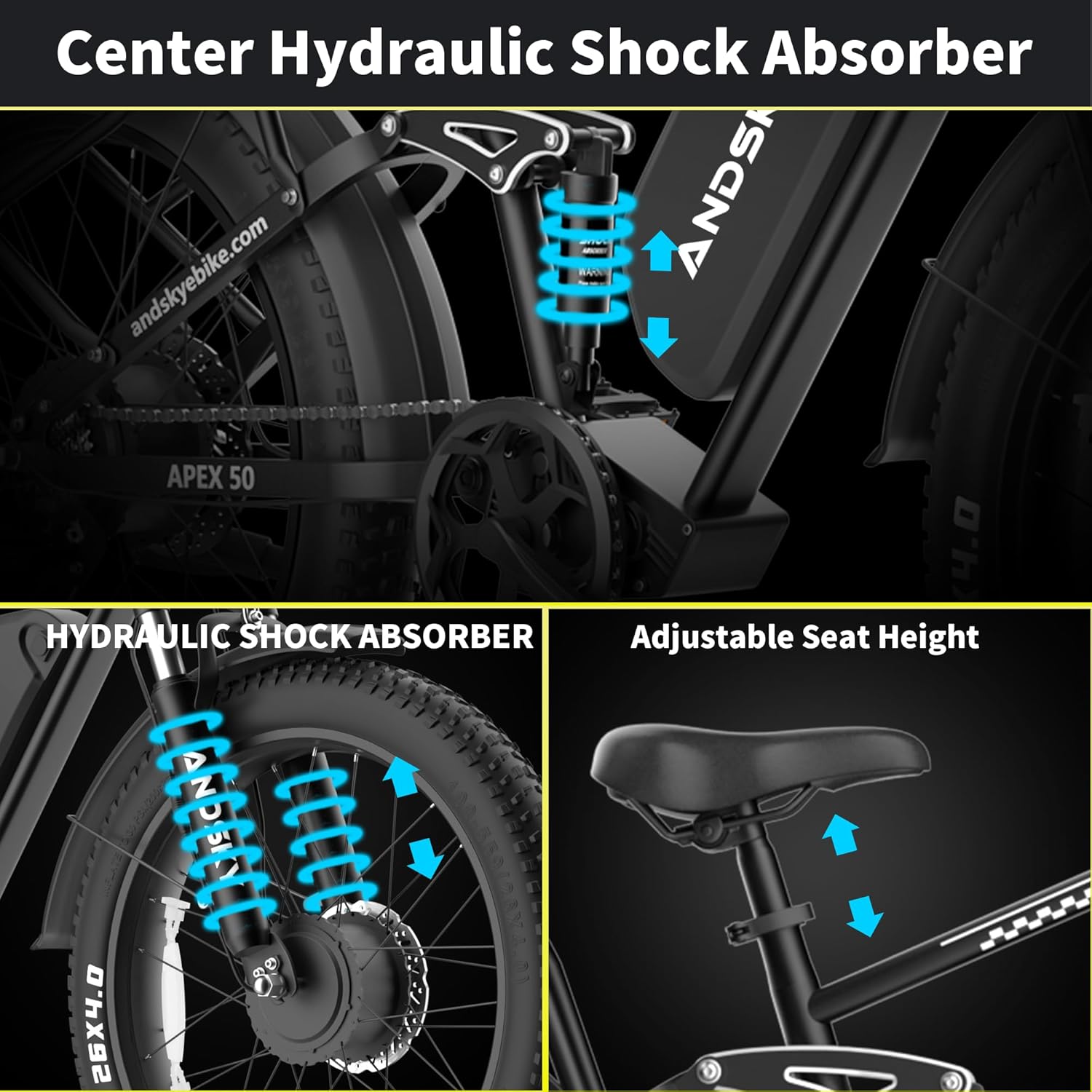 ANDSKY Apex50 AWD elektrische  - 48V 1500W Rear Hub Motor With Battery recensie en prijs